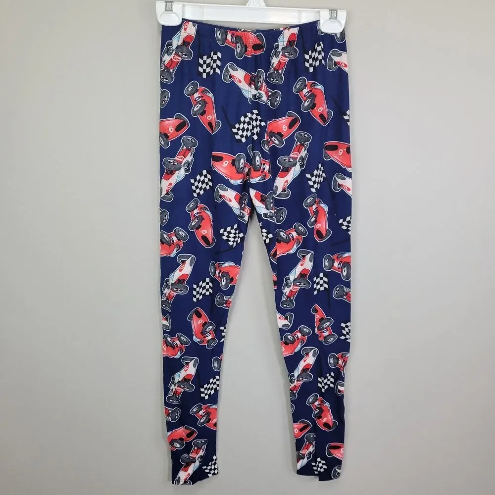 Zinati Race Car Themed Polyester Spandex‎ Ankle Leggings Plus Size OS